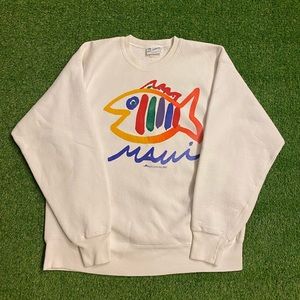 Vintage 1987 Maui STG.Leisure Heavy Crewneck Sweatshirt